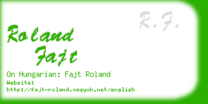 roland fajt business card